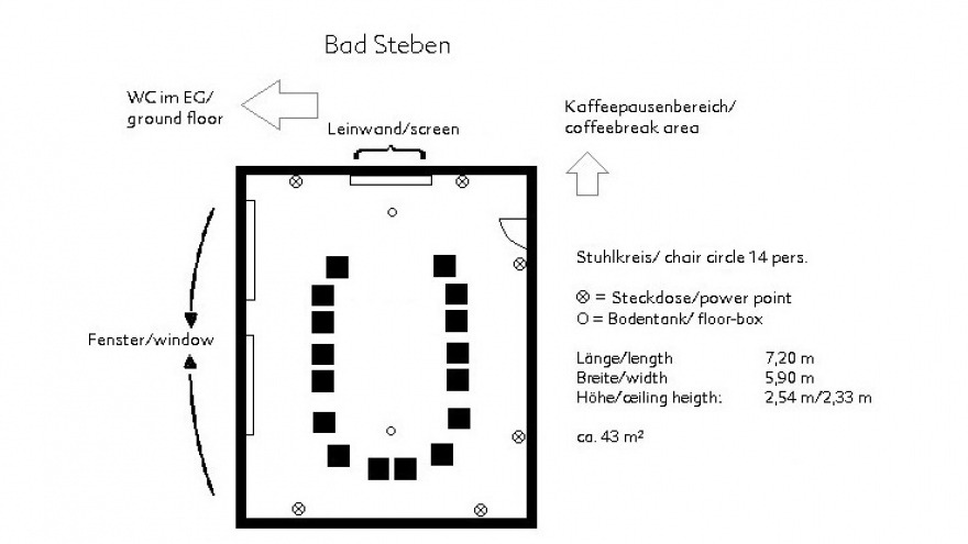 conference room Bad Steben - chair circle ca. 15 persons  conference room Bad Steben - chair circle ca. 15 persons